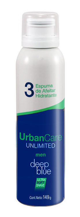 Imagen de Urban Care Espuma De Afeitar Unlimited Deep Blue   149 gr
