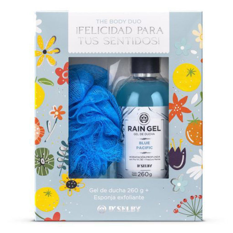 Imagen de Rain Gel Estuche Blue Pacific  + Esponja Exfoliante