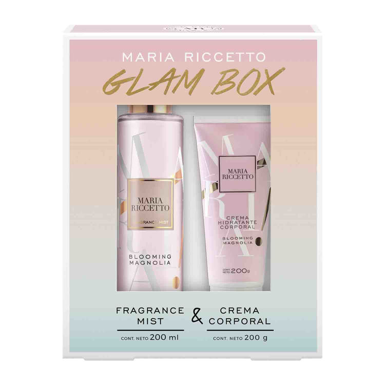 Imagen de María Riccetto Estuche  Glam Box Blooming Magnolia Body Mist 200 ml + Locion 200 ml