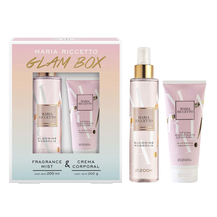 Imagen de María Riccetto Estuche  Glam Box Blooming Magnolia Body Mist 200 ml + Locion 200 ml