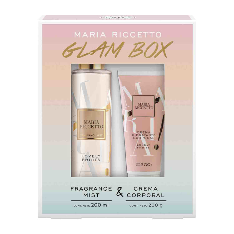 Imagen de María Riccetto Estuche Glam Box Lovely Fruits  Body Mist 200 ml + Locion Corporal 200 ml