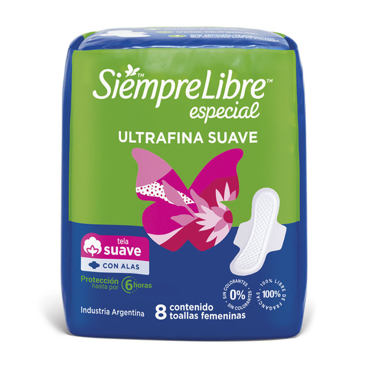 Imagen de Siempre Libre Especial Ultrafina Suave Con Alas X8
