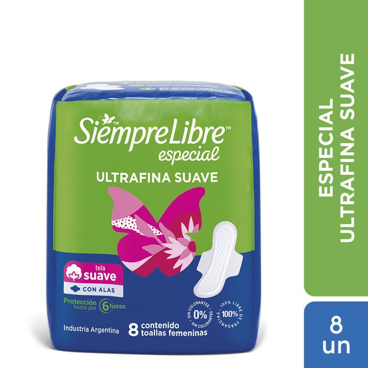 Imagen de Siempre Libre Especial Ultrafina Suave Con Alas X8