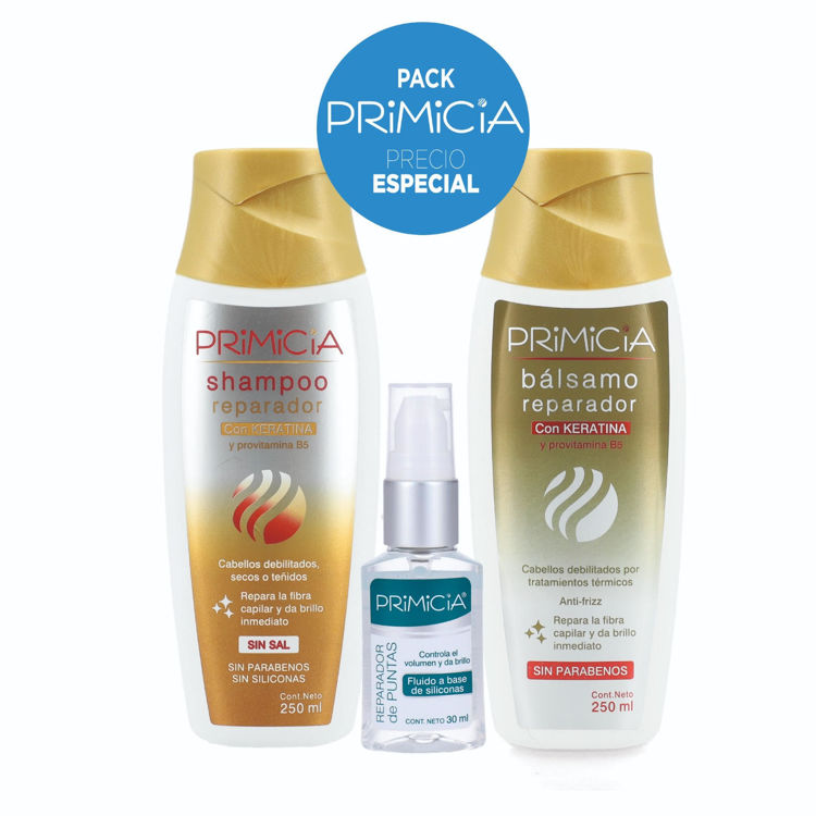 Imagen de Pack Primicia Keratincare - Shampoo + Balsamo + Reparador Puntas