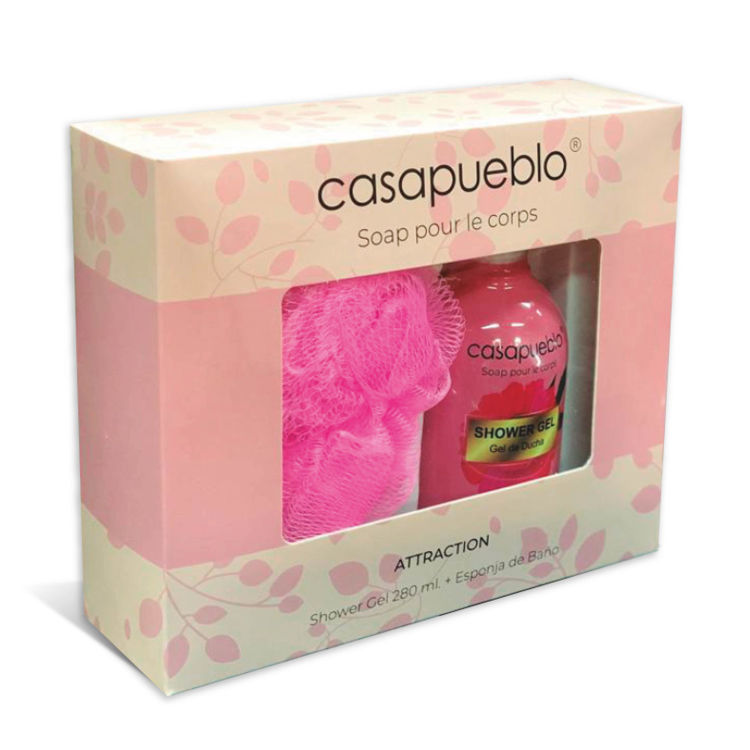 Imagen de Casapueblo Estuche Attraction Shower Gel 280 ml + Esponja