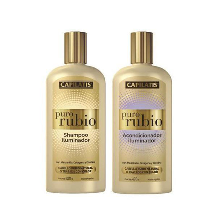 Imagen de Capilatis Pack Puro Rubio Shampoo 420 ml + Acondicionador 420 ml al 50 %