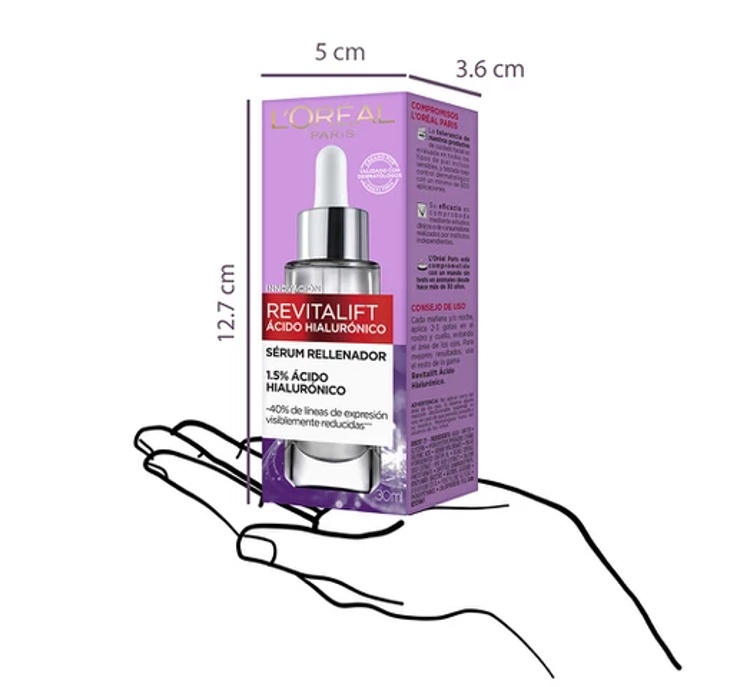 Imagen de L'Oréal Paris Serum Revitalift Ácido Hialurónico  Facial 30 ml