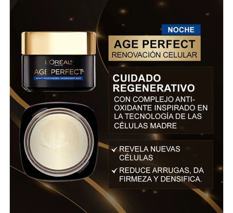 Imagen de L'Oreal Paris Crema Hidratante Noche Age Perfect Renovación Celular de 50 ml