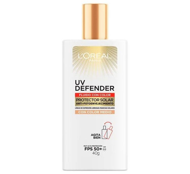 Imagen de L'Oréal Paris Protector Solar  Facial Uv Defender Con Color Fps 50 Tono  Medio 40 gr