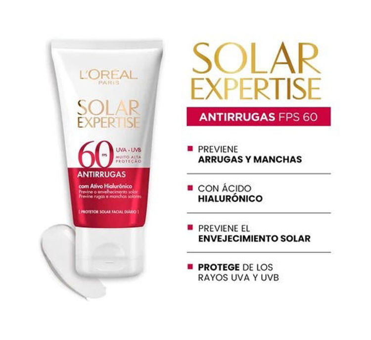 Imagen de L'Oreal Paris Protector Solar Expertise Antiarrugas FPS 60  40 ml