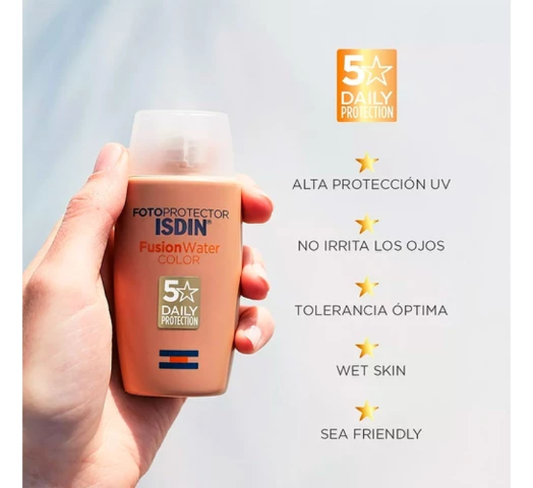 Imagen de Isdin Protector Solar Fusion Water Color Spf 50 + 50 ml