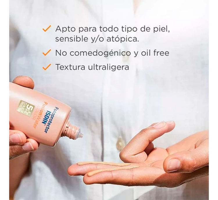 Imagen de Isdin Protector Solar Fusion Water Color Spf 50 + 50 ml