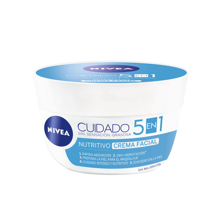 Imagen de Nivea Face Cream Cuidado Nutritivo 5 En 1 100 ml