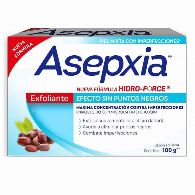Imagen de Asepxia Jabón Exfoliante 100 Gr - Efecto Sin Puntos Negros