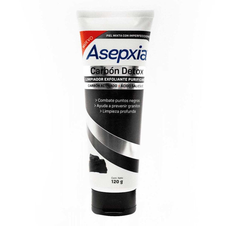 Imagen de Asepxia Gel Limpiador Exfoliante Purificante Carbon Detox 120 gr