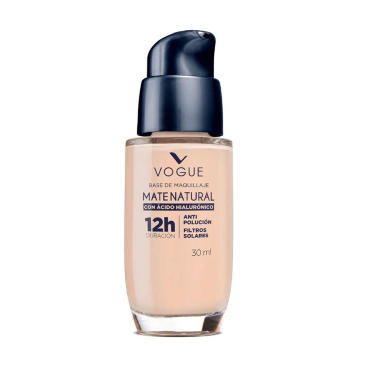 Imagen de Vogue Base Líquida Efecto Mate Con Acido Hialuronico 30 ml - Natural