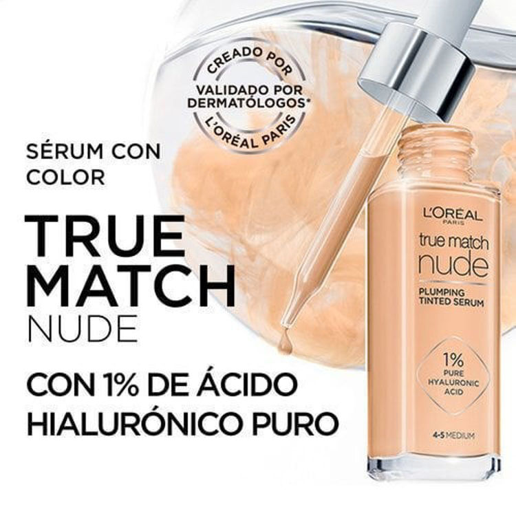 Imagen de L'Oreal Paris Base Serum True Match Tinted Con Acido Hialurónico 4-5 Medium