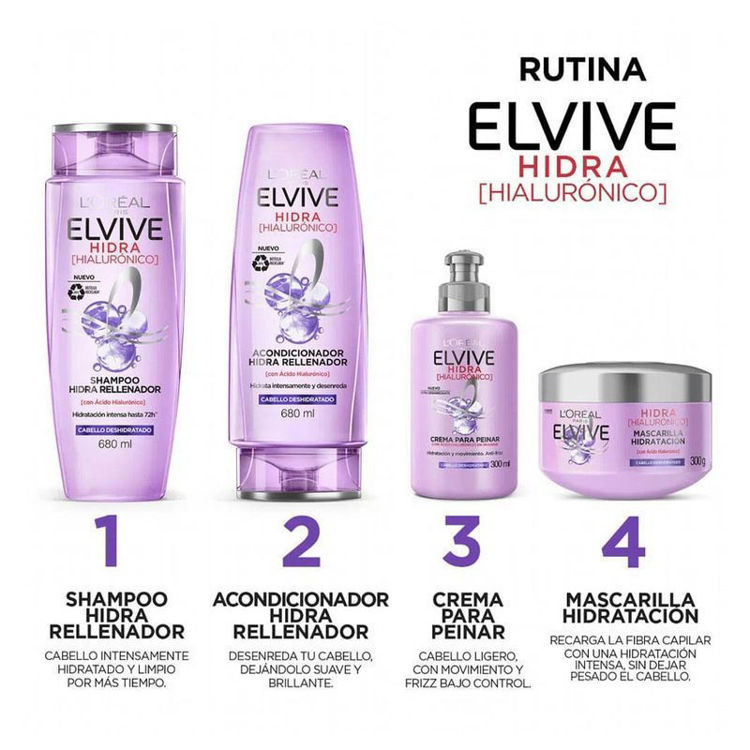 Imagen de L'Oréal Paris  Baño De Crema  Elvive Hidra Hialurónico 300 gr
