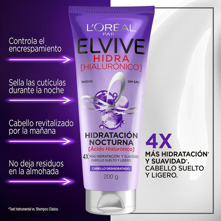 Imagen de L'Oréal  Paris Tratamiento Nocturno Elvive Hidra Hialuronico  200 gr