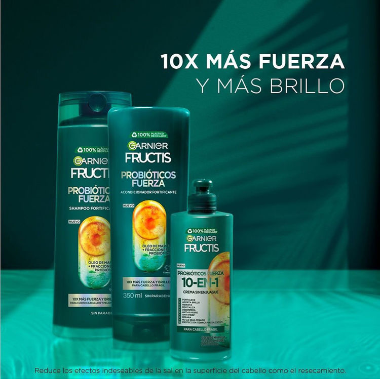 Imagen de Garnier Fructis Shampoo Probióticos Fuerza 350 ml
