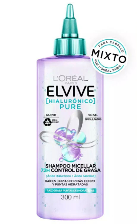 Imagen de L'Oréal Paris Elvive Micelar Hialurónico Shampoo Pure  300 ml