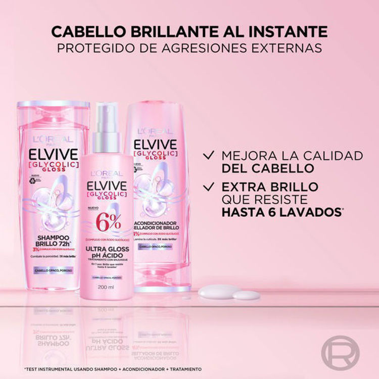 Imagen de L'Oréal  Paris Shampoo  Elvive Glycolic Gloss 370 ml