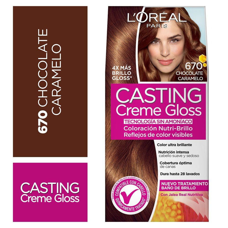 Imagen de L'oreal Paris Tinta Casting Creme Gloss  670 Chocolate Caramelo