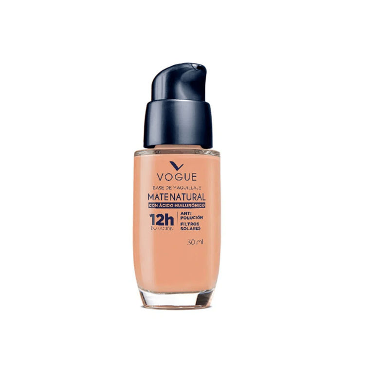 Imagen de Vogue Base Líquida Efecto Mate Con Acido Hialurónico 30 ml - Avellana