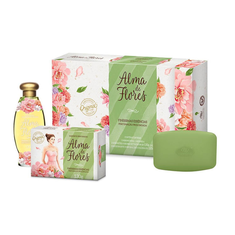 Imagen de Estuche Regalo Alma De Flores  Colonia de Mujer + Jabonera + 2 Jabones