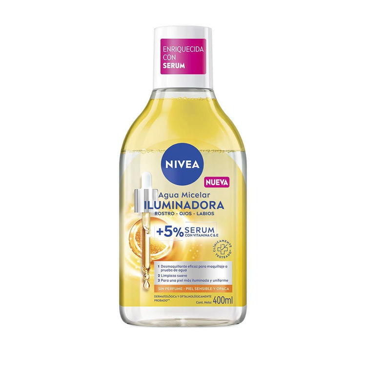 Imagen de Nivea Agua Micelar Iluminadora Con Serum  Piel Sensible y Opaca 400 ml