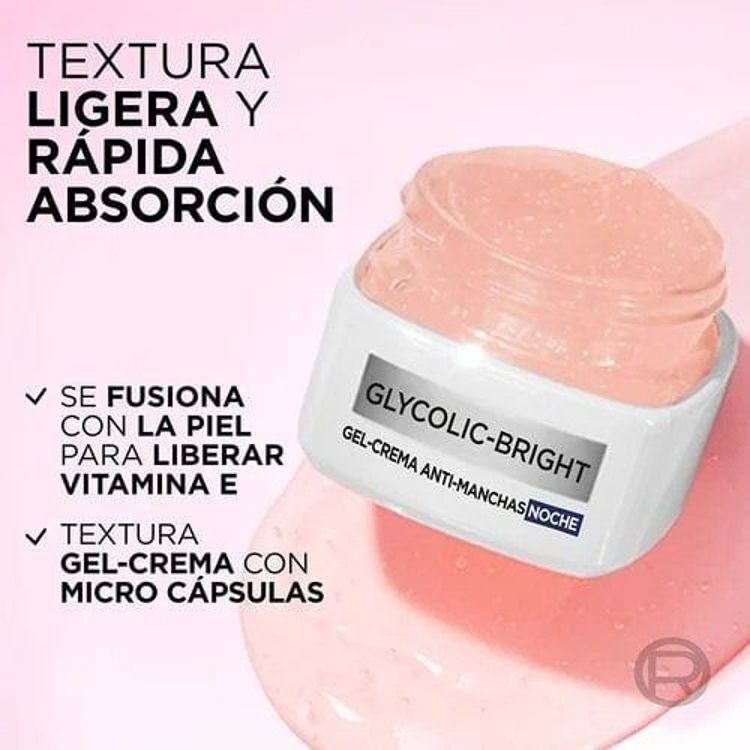 Imagen de L'Oréal París  Crema Gel Noche Glycolic Bright 50ml