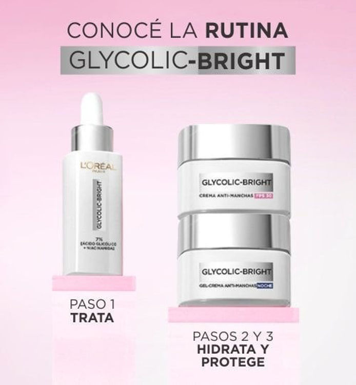 Imagen de L'Oréal París  Crema Gel Noche Glycolic Bright 50ml