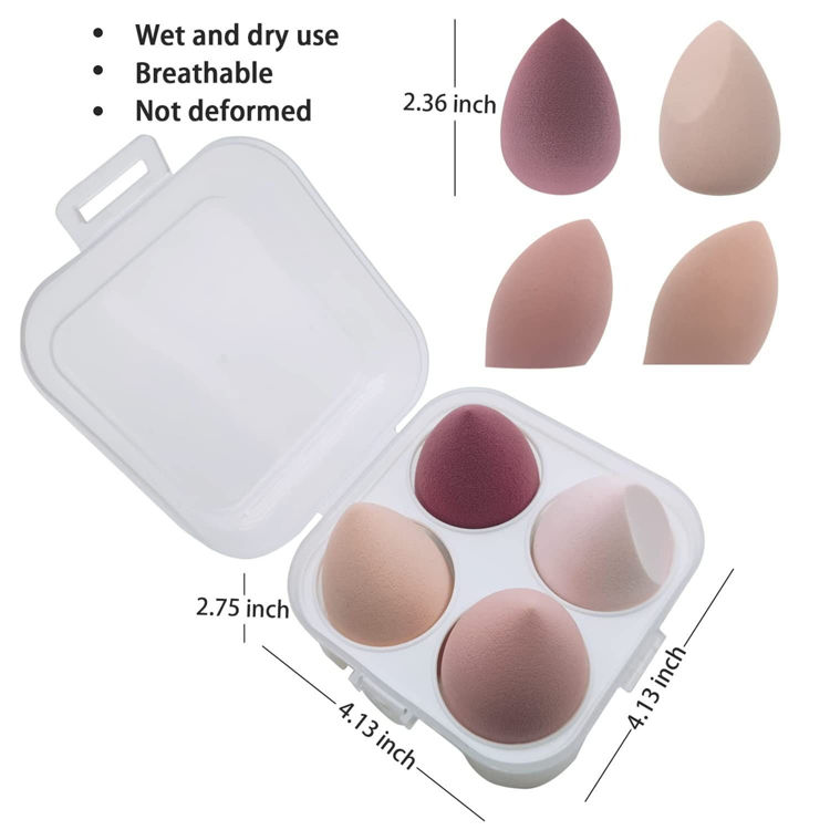 Imagen de Esponjas De Maquillaje Beauty Blender Pack x 4  - Huevera