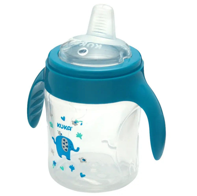 Imagen de Kuka Vaso Sorbito Fun De Entrenamiento Con Asas Tetina Silicona - Celeste