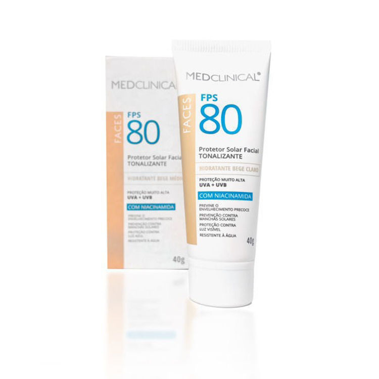 Imagen de Medclinical Protector Facial Tonalizante Spf 80 40 gr . Claro