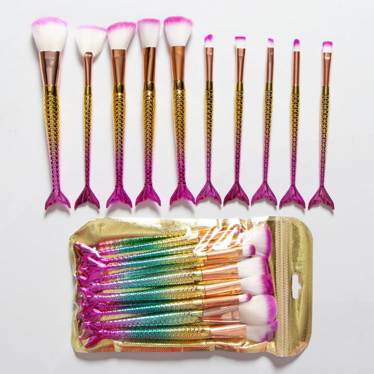 Imagen de Aplicadores De Maquillaje cola de Sirena 10 piezas
