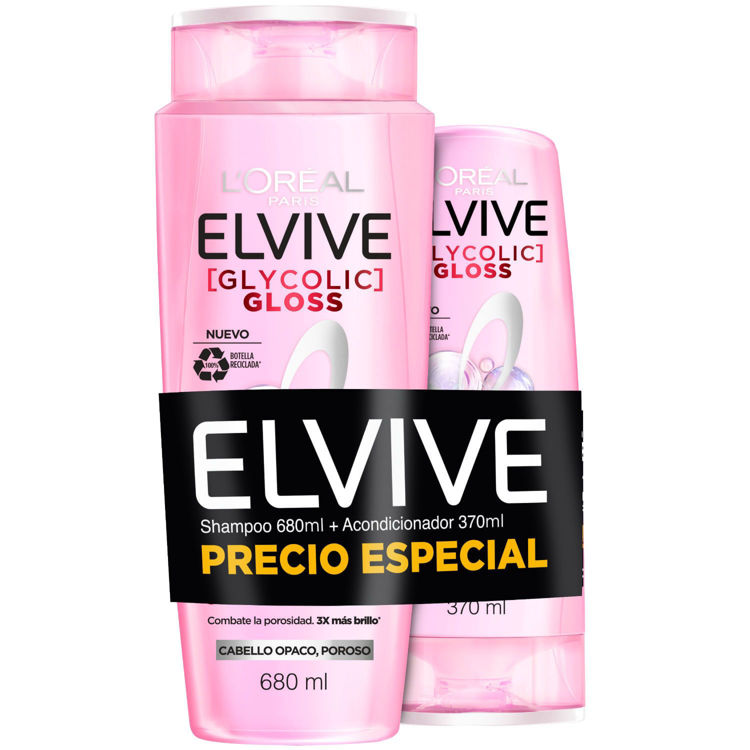 Imagen de L'Oréal Paris Elvive Pack  Shampoo 680 ml + Acondicionador 370 ml