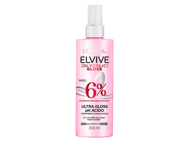 Imagen de L'Oréal Paris Elvive Tratamiento 5 Min. Glycolic Gloss Con Ácido Glicólico 200 ml