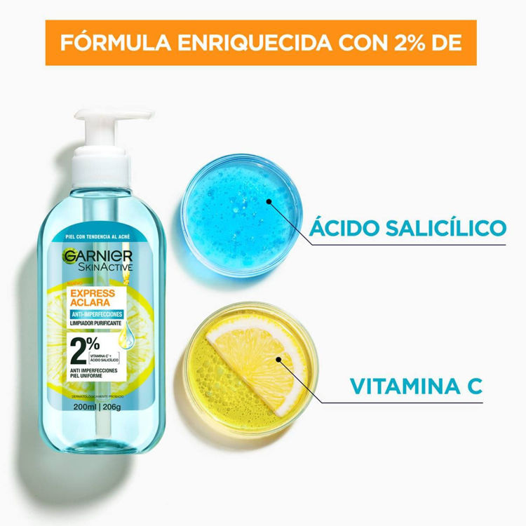 Imagen de Garnier Express Aclara Skin Active Gel Limpiador  Anti-Imperfecciones 200 ml
