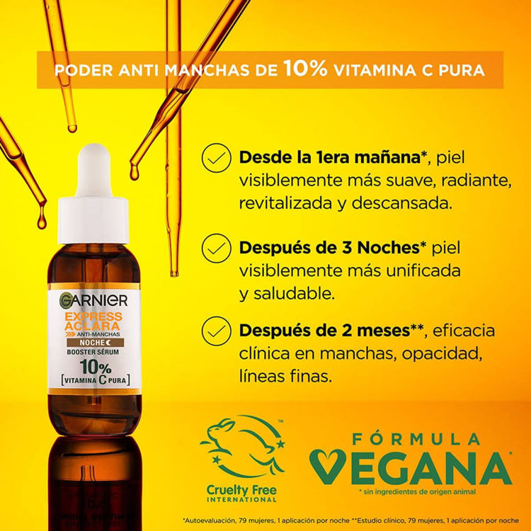 Imagen de Garnier Serum Express Aclara Noche Vitamina C 10% Skin Active 30 ml