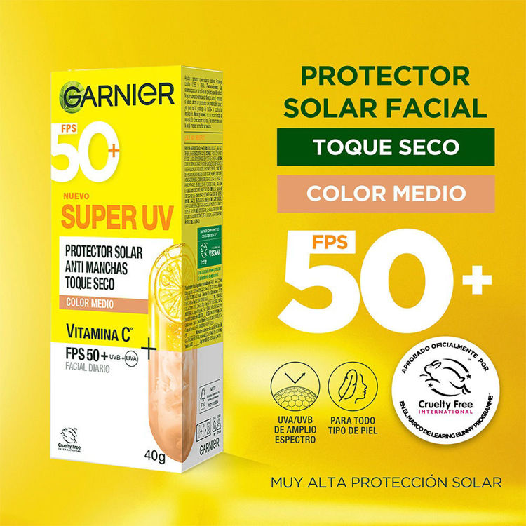 Imagen de Garnier Protector Solar Anti Manchas Vit C Fps 50  40 Gr - Color Medio