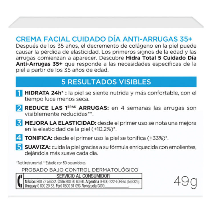 Imagen de L´Oréal Paris Crema  Hidra Total 5 Arrugas + 35 Años 50 ml