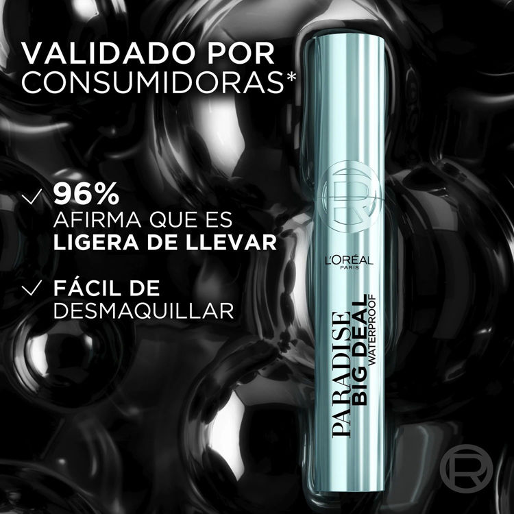 Imagen de L'Oreal Paradise  Mascara de Pestañas  Big Deal Black  Waterproof