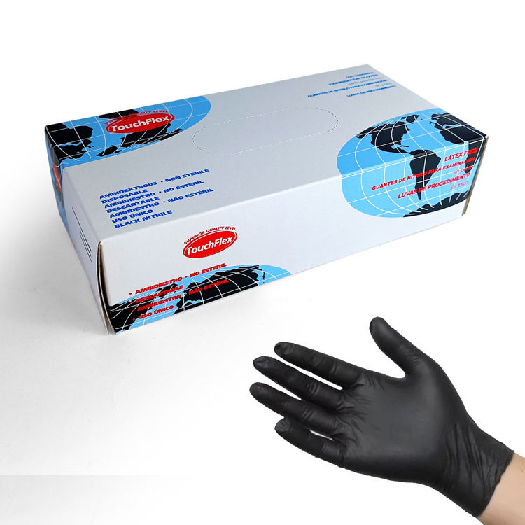 Imagen de Guantes De Nitrilo Negro Talle XL Caja 100 Unidades